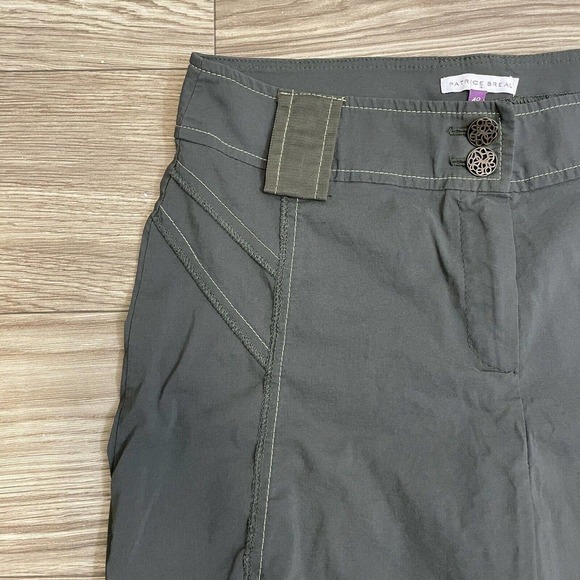 Patrice Breal Green-Gray Cropped Jogger Pants - Picture 3 of 11